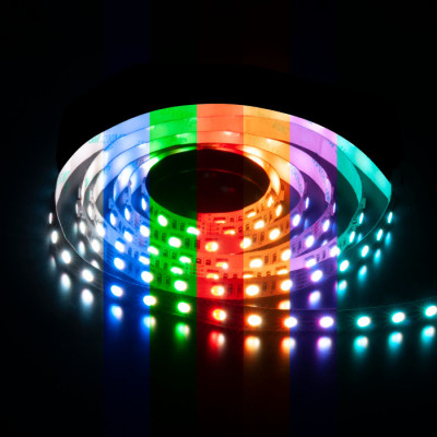 Светодиодная лента 90Led 16W IP20 RGBWW Лента светодиодная 24V 16W 90Led 5050+2835+2835 IP20 MIX RGB/теплый белый/холодный белый, 5м