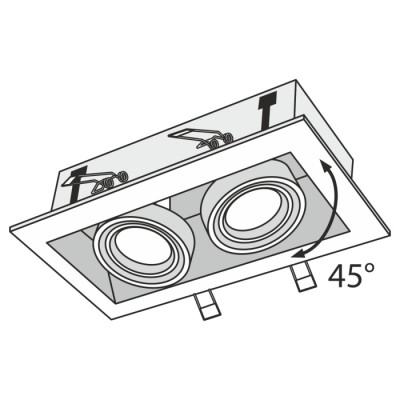 Точечный светильник Metal Modern DL008-2-02-S
